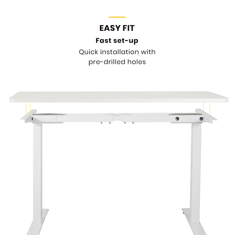 Viviendo Electric Standing Desk Dual Motorised Height Adjustable Sit Stand Workstation 1.2m Oak Colour - Black Base