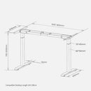 Viviendo Dual Motorised Height Adjustable Desk Frame - Black