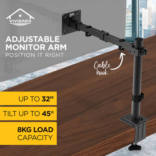 Viviendo Steel Desk Stand and Monitor arm - Single Monitor Mounts