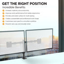 Viviendo Steel Desk Stand and Monitor arm in Single or Dual Monitor Mounts