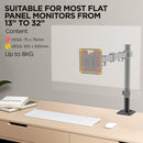 Viviendo Steel Desk Stand and Monitor arm in Single or Dual Monitor Mounts