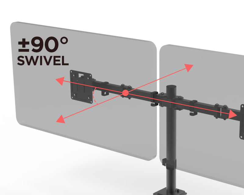 Viviendo Steel Desk Stand and Monitor arm in Single or Dual Monitor Mounts