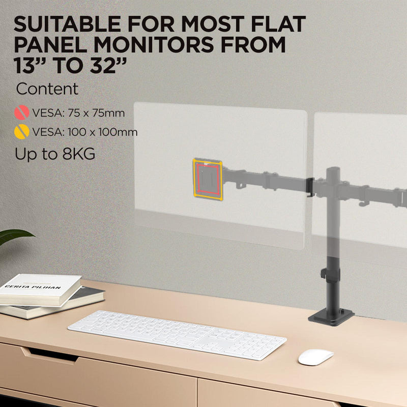 Viviendo-Steel-Desk-Stand and Monitor arm - Dual Monitor Mounts