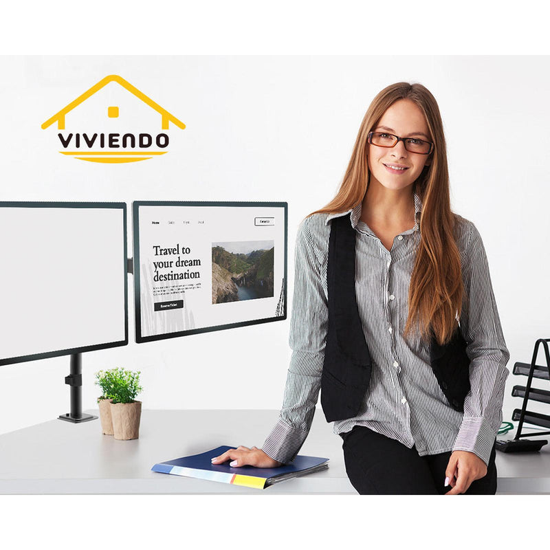 Viviendo-Steel-Desk-Stand and Monitor arm - Dual Monitor Mounts