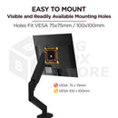 Viviendo Gas Spring Desk Stand and Monitor arm in Single Steel Monitor Mounts