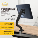 Viviendo Gas Spring Desk Stand and Monitor arm