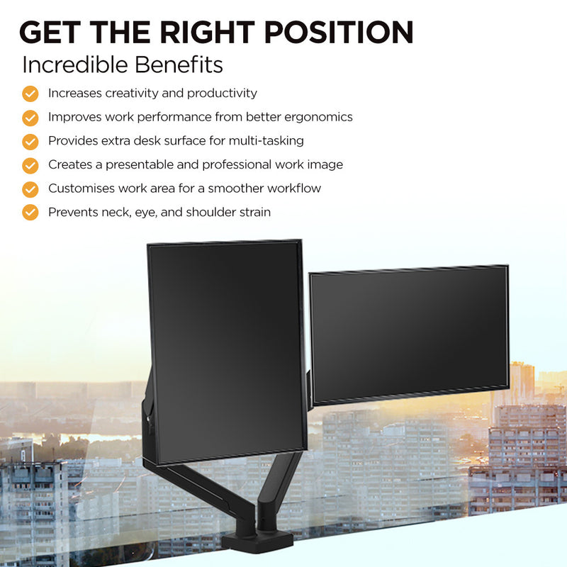 Viviendo Gas Spring Desk Stand and Monitor arm