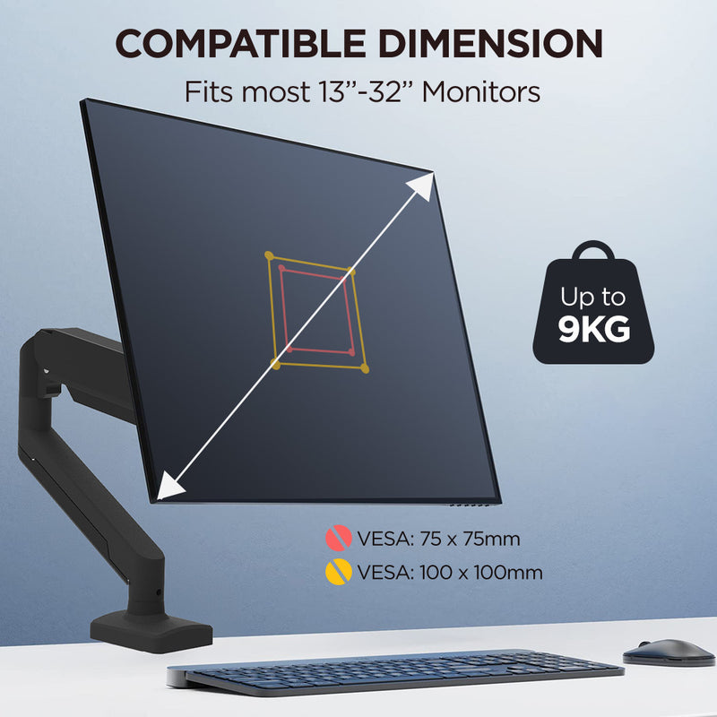 Viviendo Gas Spring Desk Stand and Monitor arm