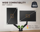 Viviendo Gas Spring Desk Stand and Monitor arm in Dual Steel Monitor Mounts