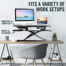 Viviendo Height Adjustable Desk Riser Sit Stand Computer Office Keyboard Shelf