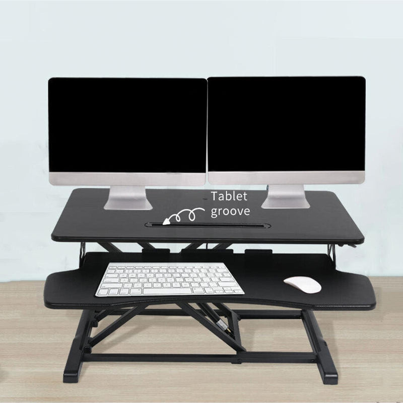 Viviendo Height Adjustable Desk Riser Sit Stand Computer Office Keyboard Shelf