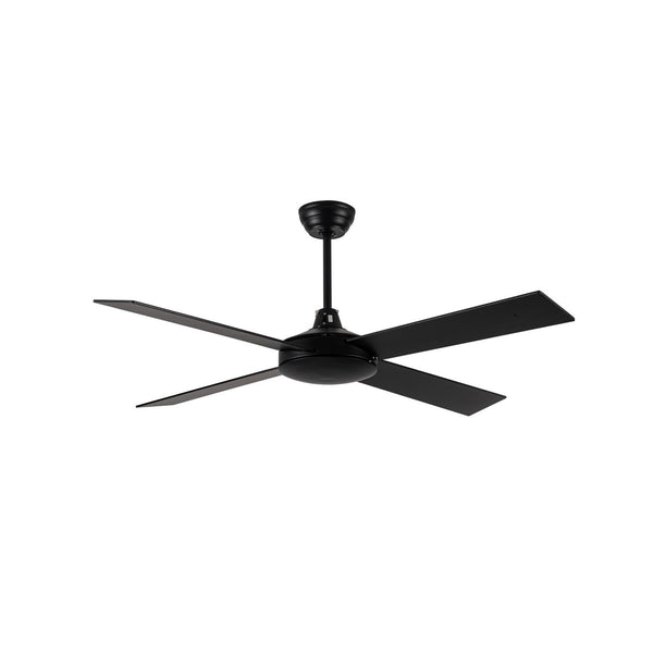 Viviendo 52 Inch 4 Blade Whisper AC Ceiling Fan with 3 Speed Remote Control - Black