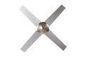 Viviendo 52 Inch 4 Blade Whisper AC Ceiling Fan with 3 Speed Remote Control - Silver
