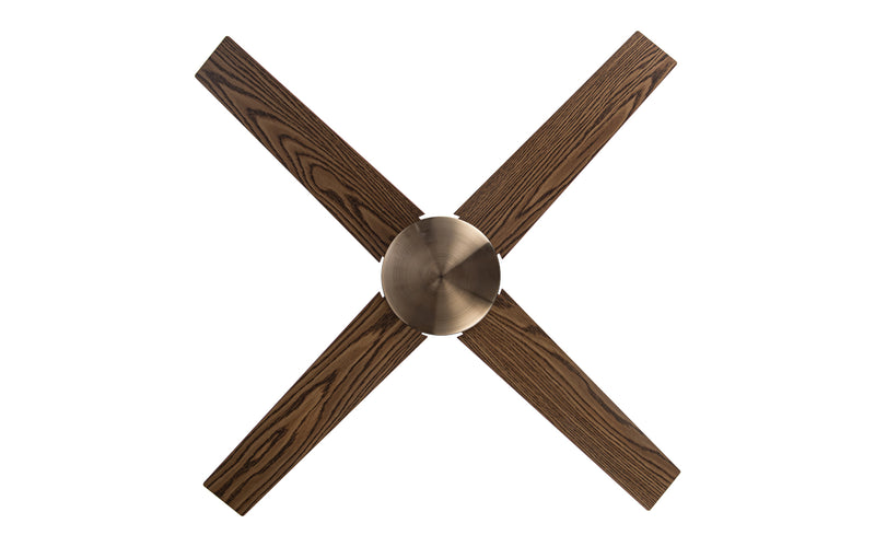 Viviendo 52 Inch 4 Blade Whisper AC Ceiling Fan with 3 Speed Remote Control - Brown