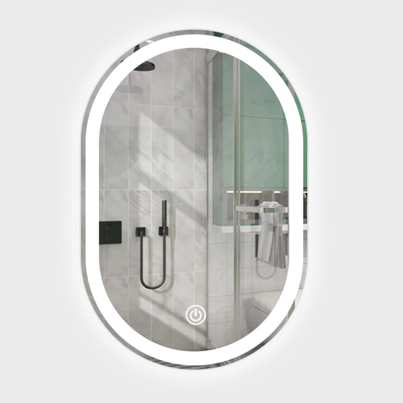 Viviendo LED Bathroom Oval Vanity Mirror Light Dimmable Anti-Fog Wall Mounted Touch switch Mirror Light