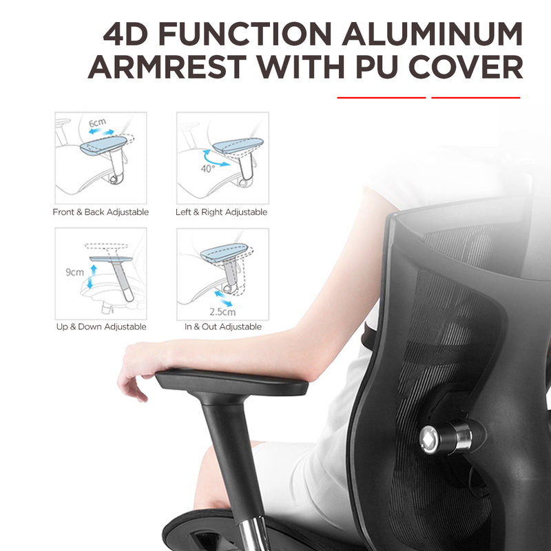 SIHOO V1 Ergonomics Executive Office Chair with Premium Mesh Seat Headrest Armrest and Backrest Lumbar Support