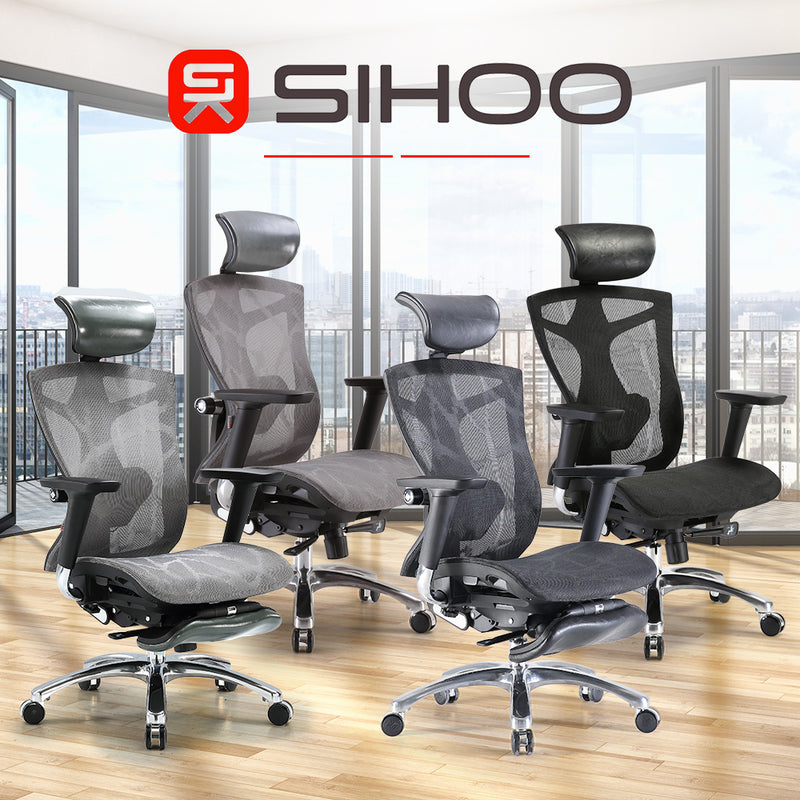 SIHOO V1 Ergonomics Executive Office Chair with Premium Mesh Seat Headrest Armrest and Backrest Lumbar Support