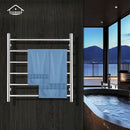 Viviendo Polished Premium Stainless Steel Electric Heated Towel Rack - 6 Bar