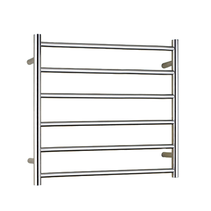 Viviendo Polished Premium Stainless Steel Electric Heated Towel Rack - 6 Bar