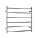 Viviendo Polished Premium Stainless Steel Electric Heated Towel Rack - 6 Bar