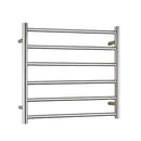 Viviendo Polished Premium Stainless Steel Electric Heated Towel Rack - 6 Bar