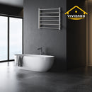 Viviendo Polished Premium Stainless Steel Electric Heated Towel Rack - 6 Bar