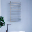 Viviendo Polished Premium Stainless Steel Electric Heated Towel Rack - 9 Bar