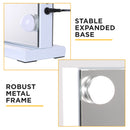 Viviendo Hollywood LED Lighted Makeup Mirror with Dimmable Bulbs, Tabletop or Wall-Mounted, White