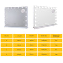 Viviendo Hollywood LED Lighted Makeup Mirror with 18 Dimmable Bulbs Bluebooth Speaker, Tabletop or Wall-Mounted, White