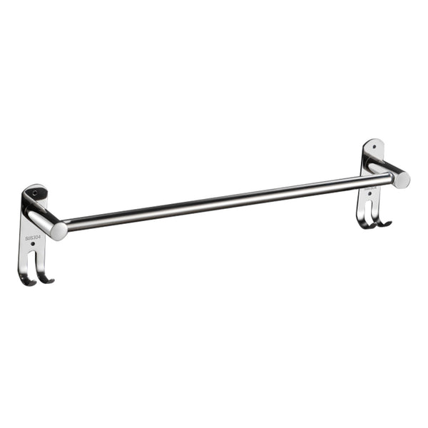 Viviendo Stylish Stainless Steel Adjustable Bathroom Towel Rack Rail Holder   Single Bar