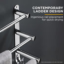 Viviendo Stylish Stainless Steel Adjustable Bathroom Towel Rack Rail Holder   Single Bar