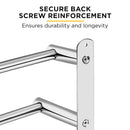 Viviendo Stylish Stainless Steel Adjustable Bathroom Towel Rack Rail Holder   Single Bar