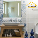 Viviendo Bathroom Shaving Mirror Cabinet LED Light Vanity Stainless Steel - 1/2/3 Doors