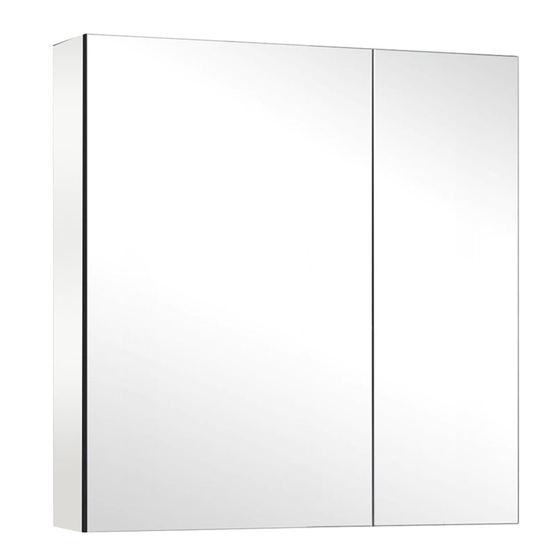 Viviendo Bathroom Mirror Cabinet Home Washroom Toilet Wall-Mounted Vanity Shelf Storage -  72 x75 cm 2 Door