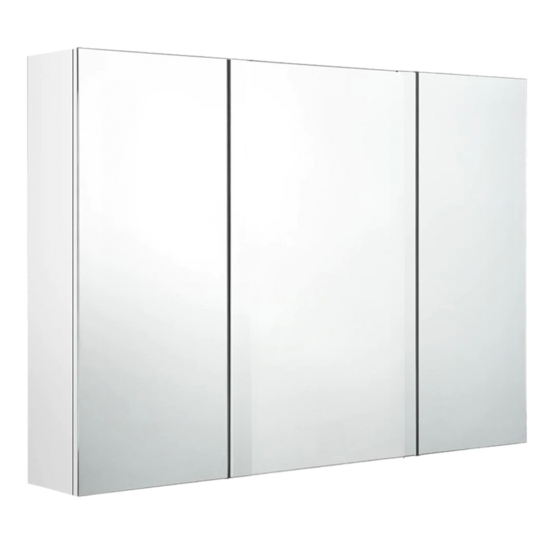 Viviendo Bathroom Mirror Cabinet Home Washroom Toilet Wall-Mounted Vanity Shelf Storage - 90 x 72cm 3 Door