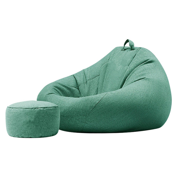 Viviendo Extra Large Bean Bag Chair Ottoman Lounger Cover Green