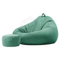 Viviendo Extra Large Bean Bag Chair Ottoman Lounger Cover Grey/Green