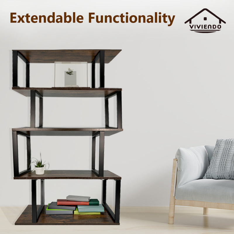 Viviendo  3 Tiers Display Bookshelf Storage Bookcase Wooden Shelving Table