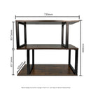 Viviendo  3 Tiers Display Bookshelf Storage Bookcase Wooden Shelving Table