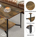 Viviendo  Rectangular Coffee Table Dining Furniture Wooden Rustic Vintage Metal