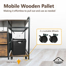 Viviendo Printer Stand Filing Cabinet 2-Drawer with Charging Station Open Storage