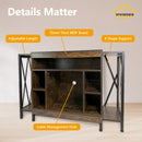 Viviendo Extendable TV Stand Cabinet Entertainment Unit Console Table Storage