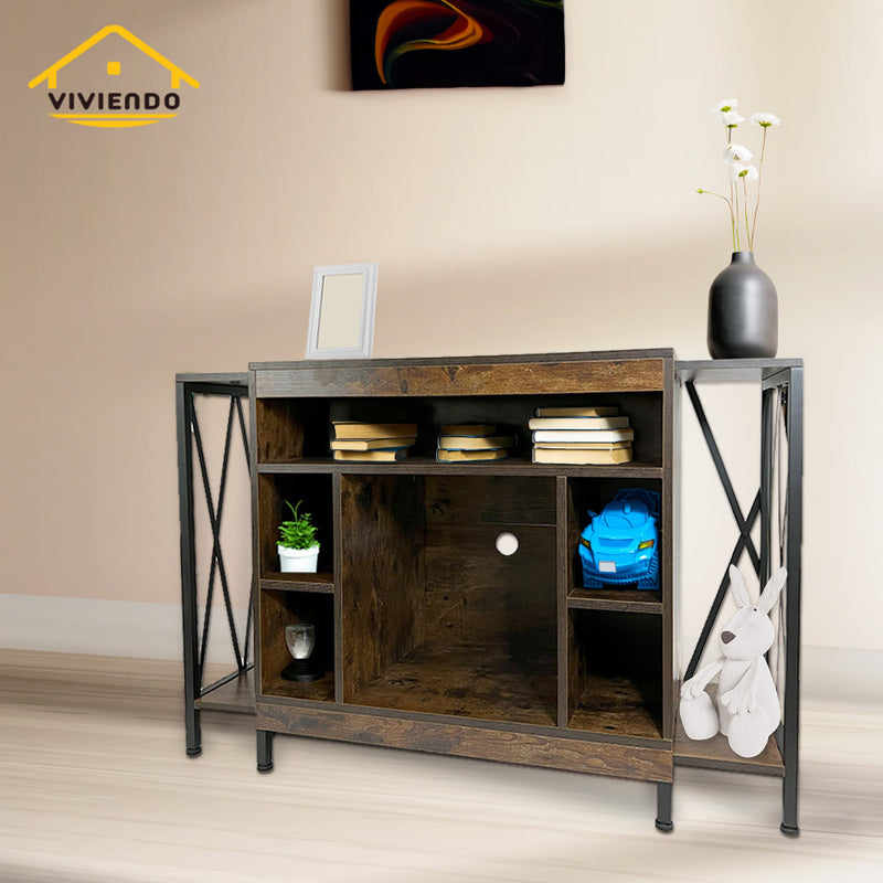 Viviendo Extendable TV Stand Cabinet Entertainment Unit Console Table Storage