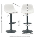 Viviendo Bar Stools Swivel Kitchen Dinning Height Chairs Gas Lift Barstool