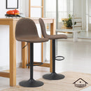 Viviendo Bar Stools Swivel Kitchen Dinning Height Chairs Gas Lift Barstool Brown x2
