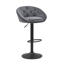 Viviendo Bar Stools Swivel Kitchen Dinning Height Chairs Gas Lift Barstool Grey x2