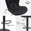 Viviendo Bar Stools Swivel Kitchen Dinning Height Chairs Gas Lift Barstool Black x 2