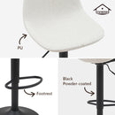 Viviendo Bar Stools Swivel Kitchen Dinning Height Chairs Gas Lift Barstool White x 2