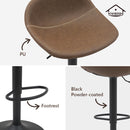 Viviendo Bar Stools Swivel Kitchen Dinning Height Chairs Gas Lift Barstool Brown x 2