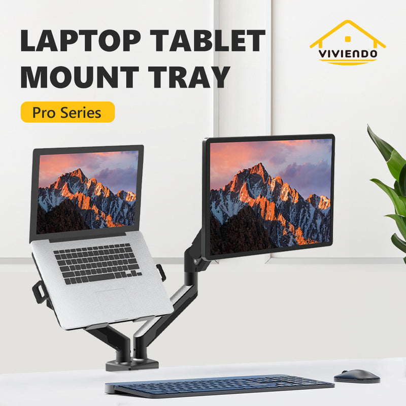 Viviendo Laptop Tablet Holder Mount Tray for VESA Monitor Arm Monitor Riser